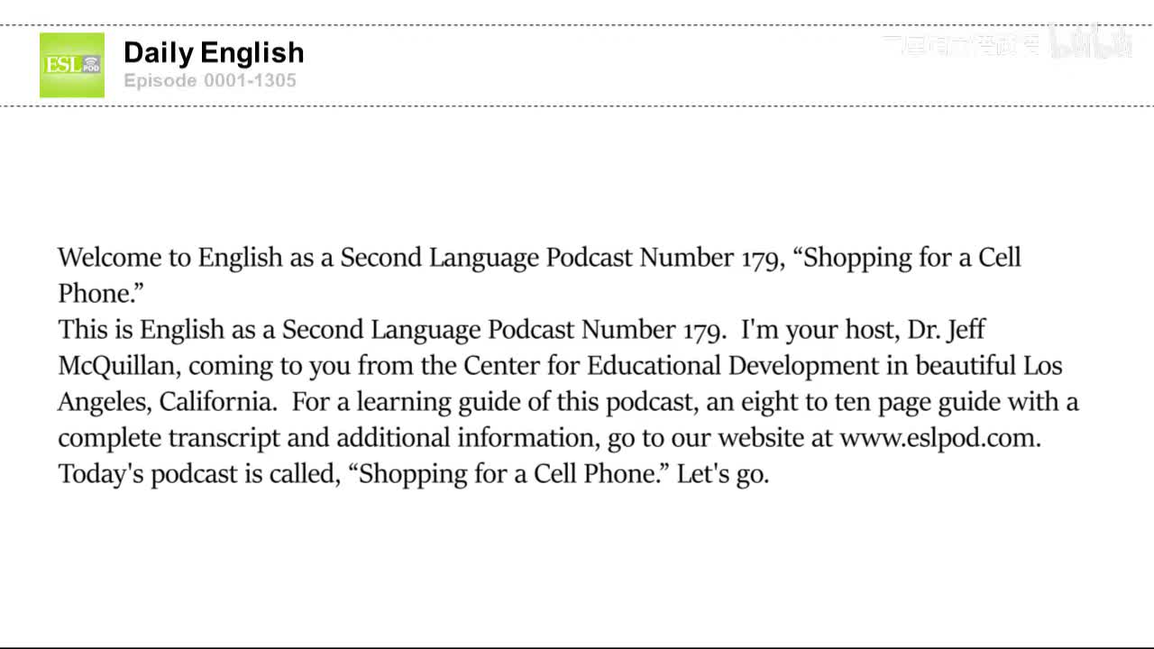 0179 Shopping for a Cell Phone