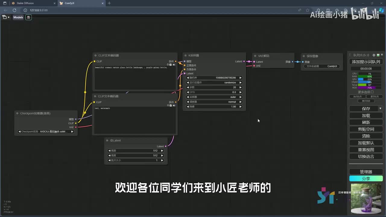 【Comfyui篇】2第二集文生图及图生图基础搭建流程