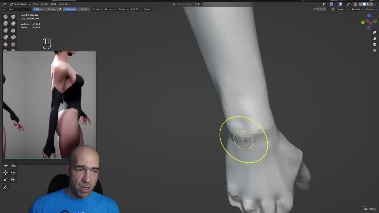 13 - Making a female arm-2