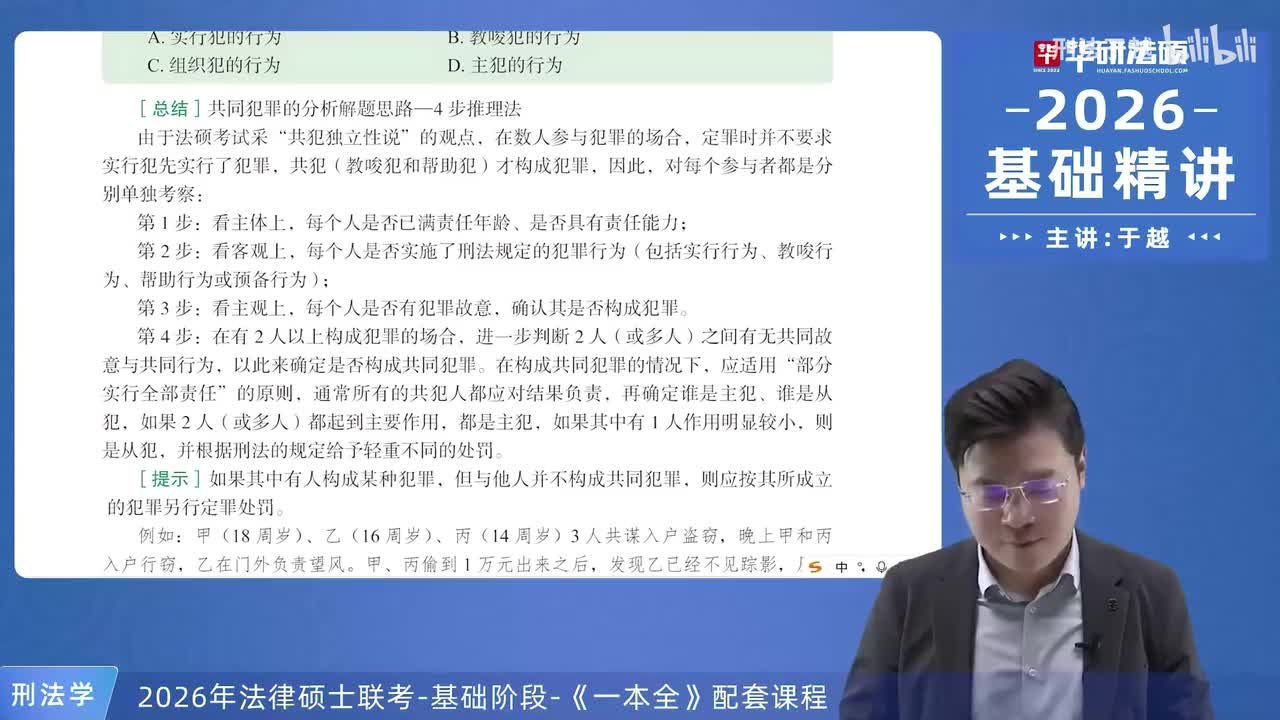 【26法硕刑法】10-5共同犯罪解题-如鱼得水四步法