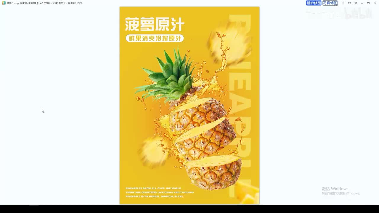 【创意海报】菠萝切片