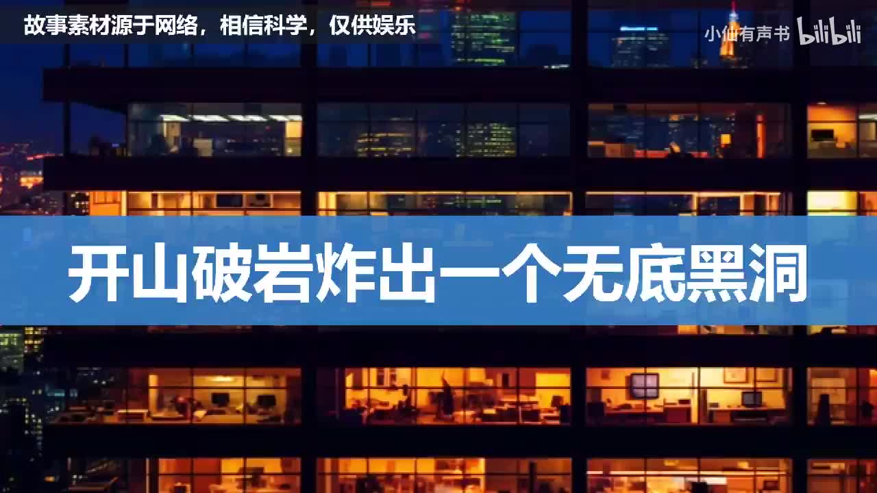 开山破岩时炸出了一个无底黑洞！