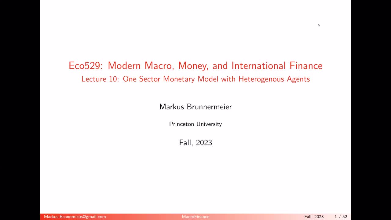 10. Monetary Store of Value Model with Idiosyncratic Risk