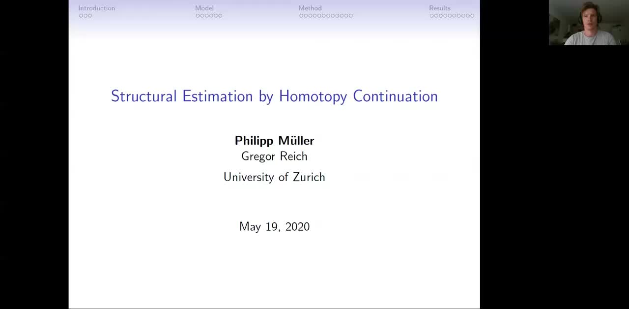 Lecture 25 Structural Estimation by Homotopy Continuation