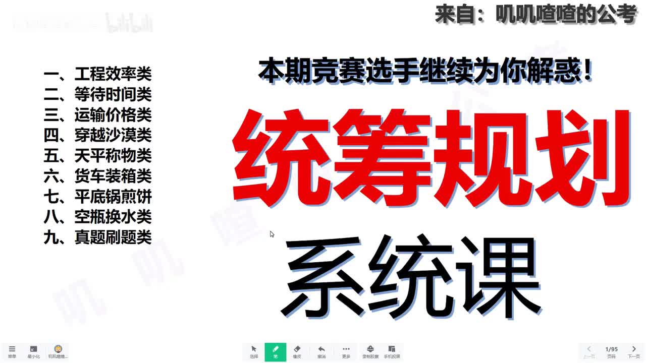 二十、统筹规划(1-3) 工程效率-等待时间-运输价格-穿越沙漠