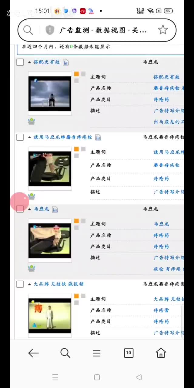 马应龙麝香痔疮系列