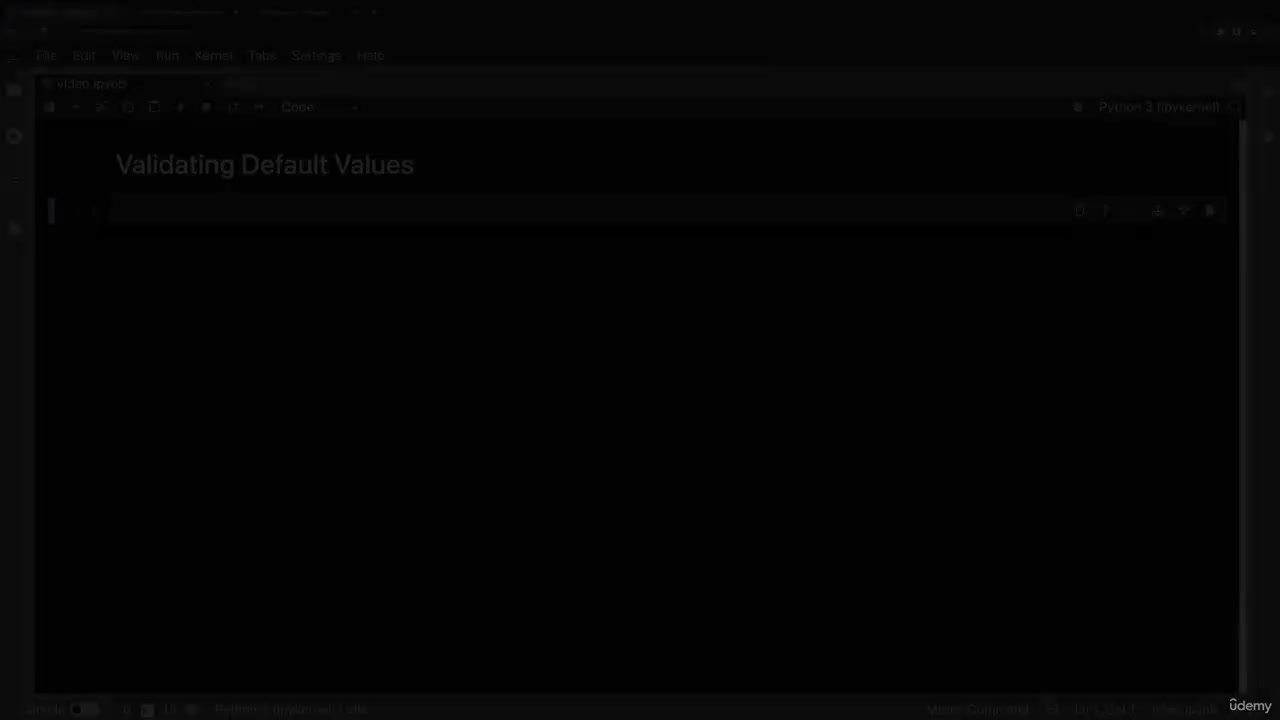 4. Validating Default Values