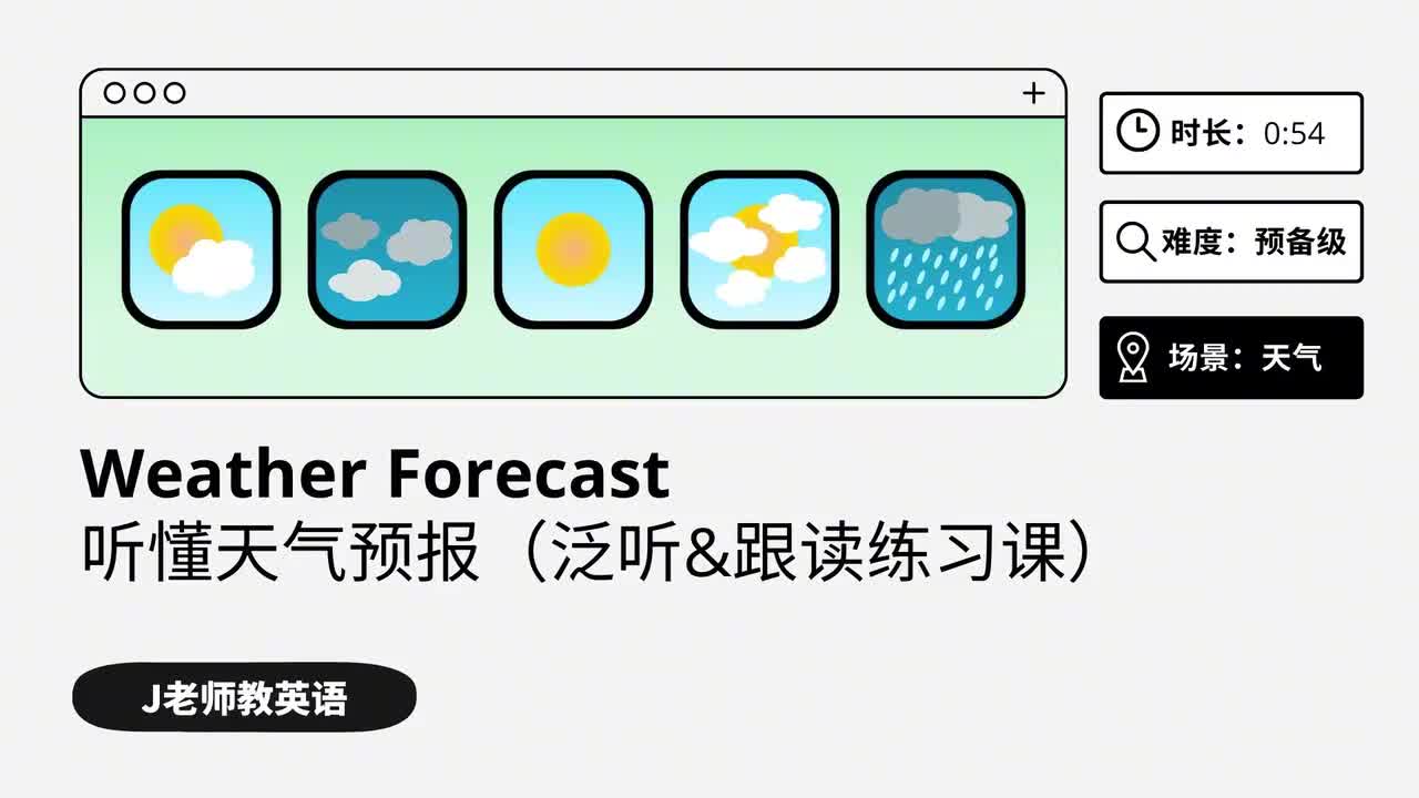 58_日常_听懂天气预报（泛听&跟读练习课）