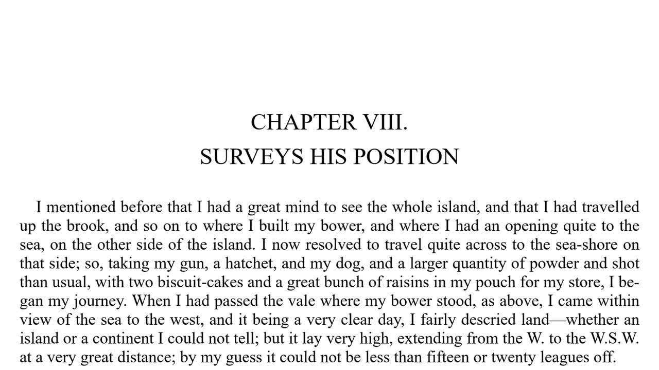 Chapter 8: Surveys His Position