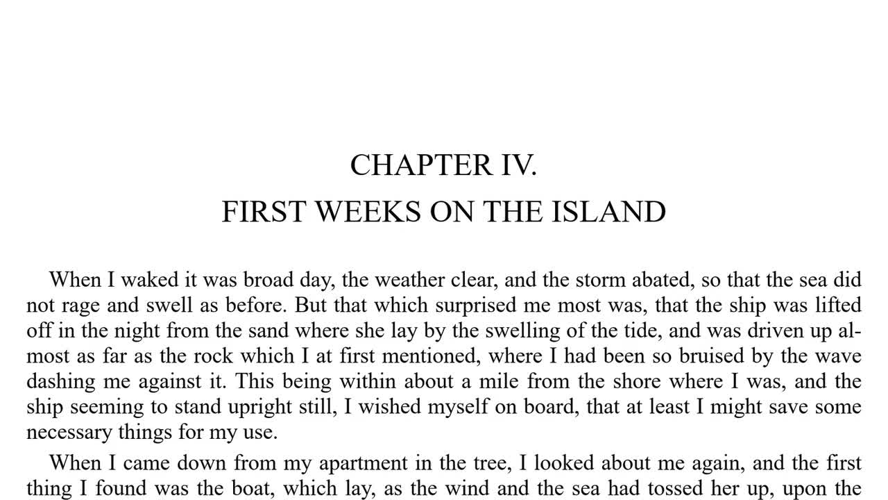 Chapter 4a: First Weeks On the Island, Part 1