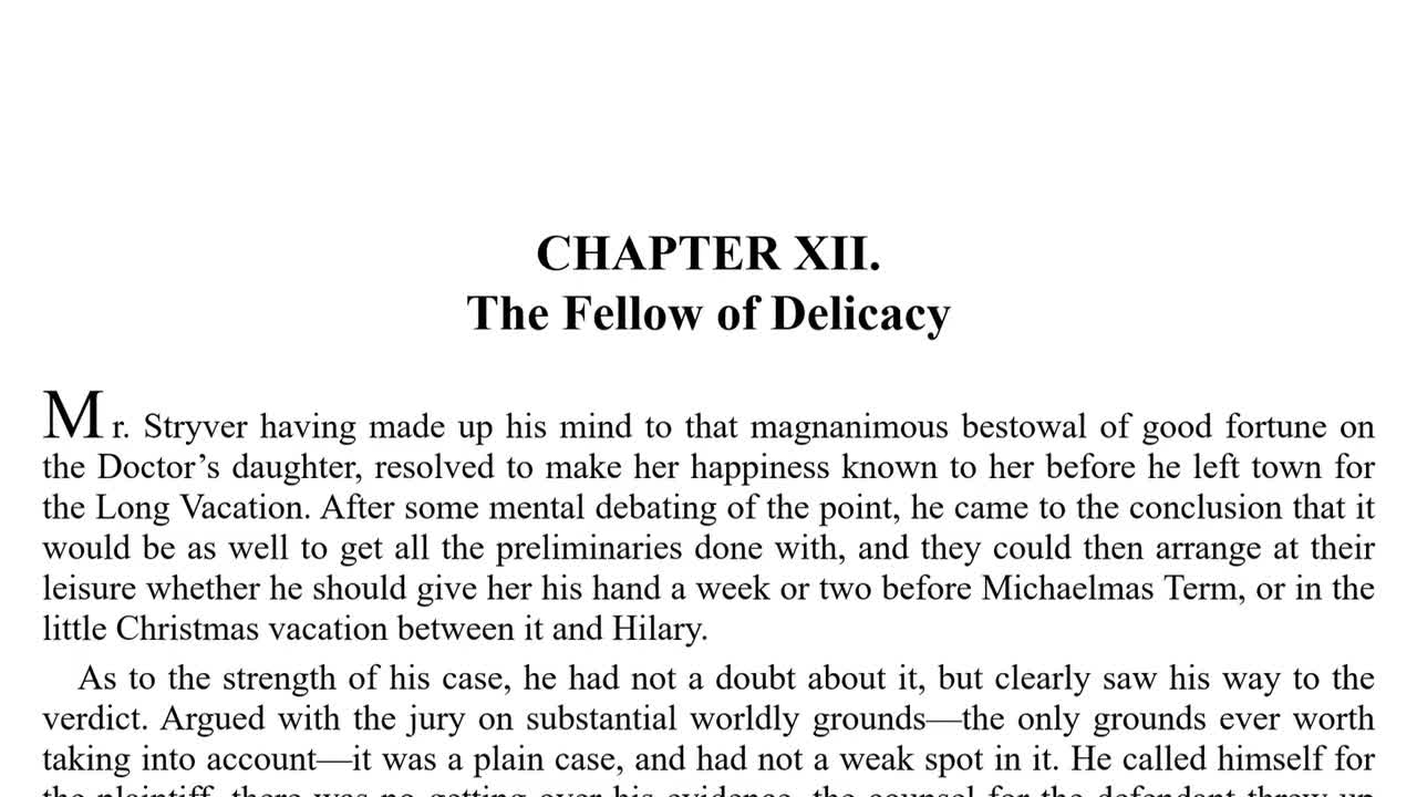 Bk2 Ch12 - The Fellow of Delicacy