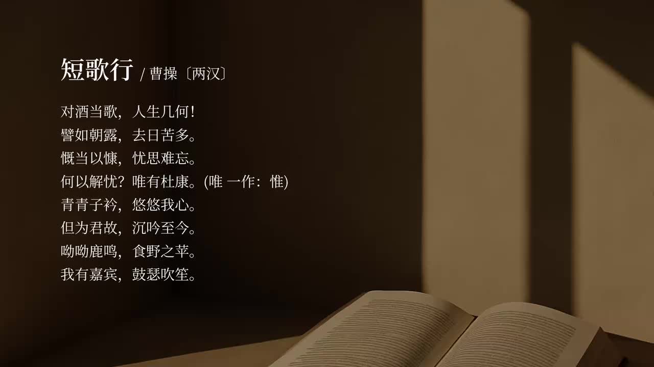 【必修上】短歌行