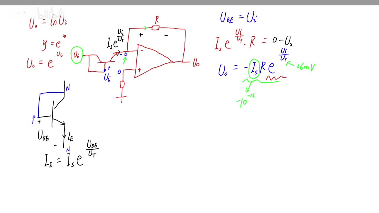利用对数运算电路指数运算电路构成乘法运算电路