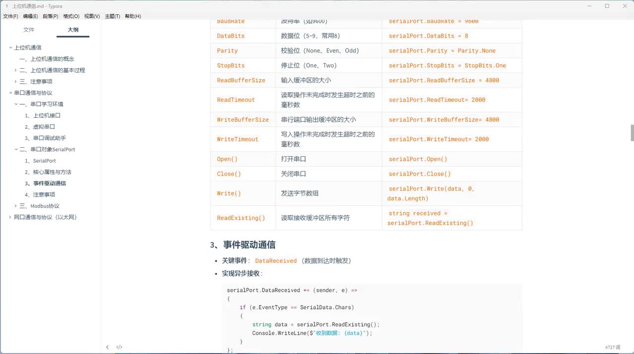 016-串口的事件与注意事项