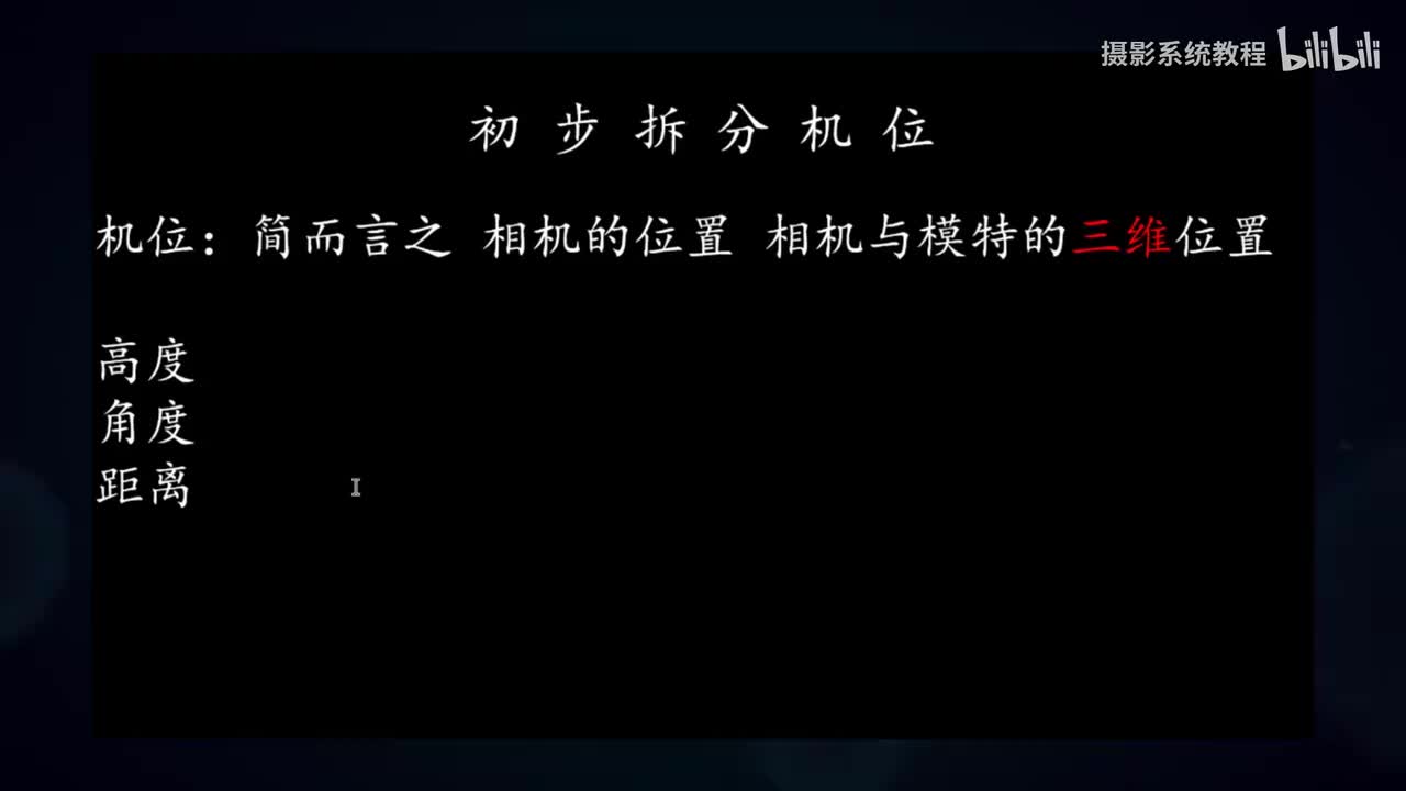 【摄影基础】机位掌控-2.三大维度