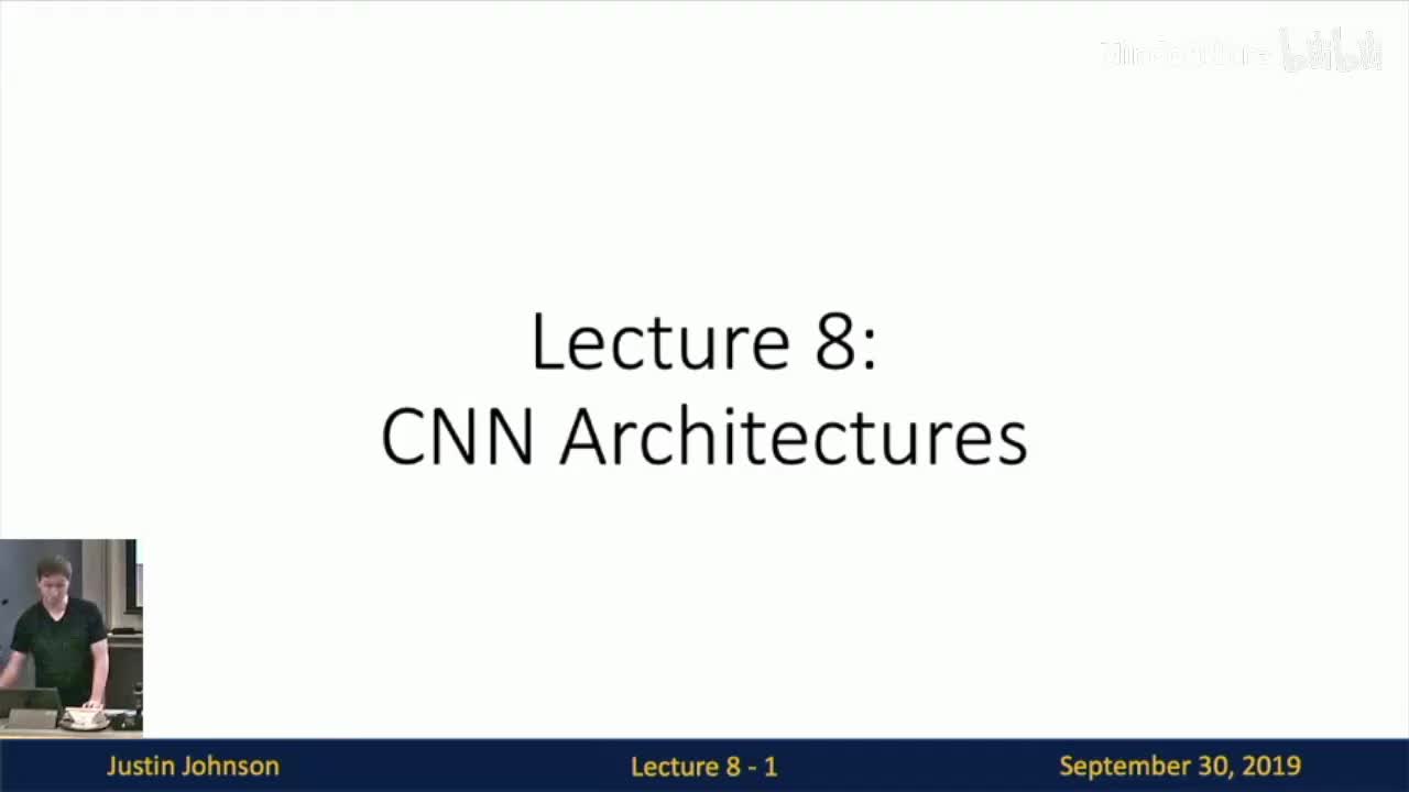 P08 Lecture 8 - CNN Architectures