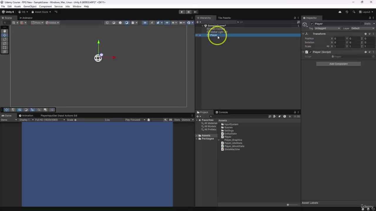 1. Idle and Movement animations