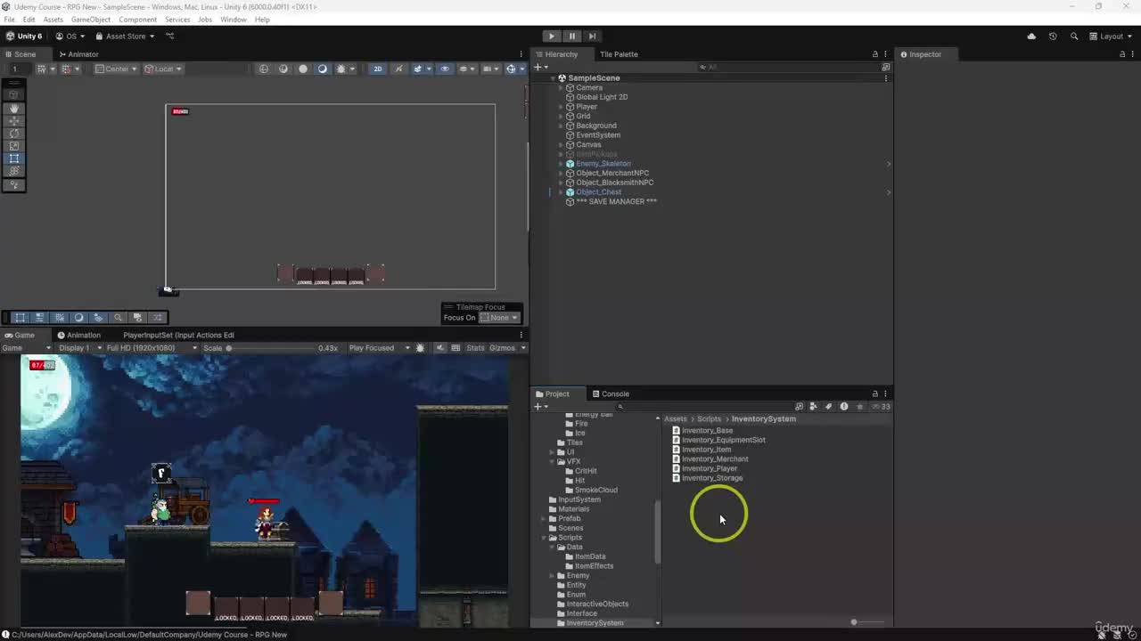 3. Save & Load - Storage & Equipment