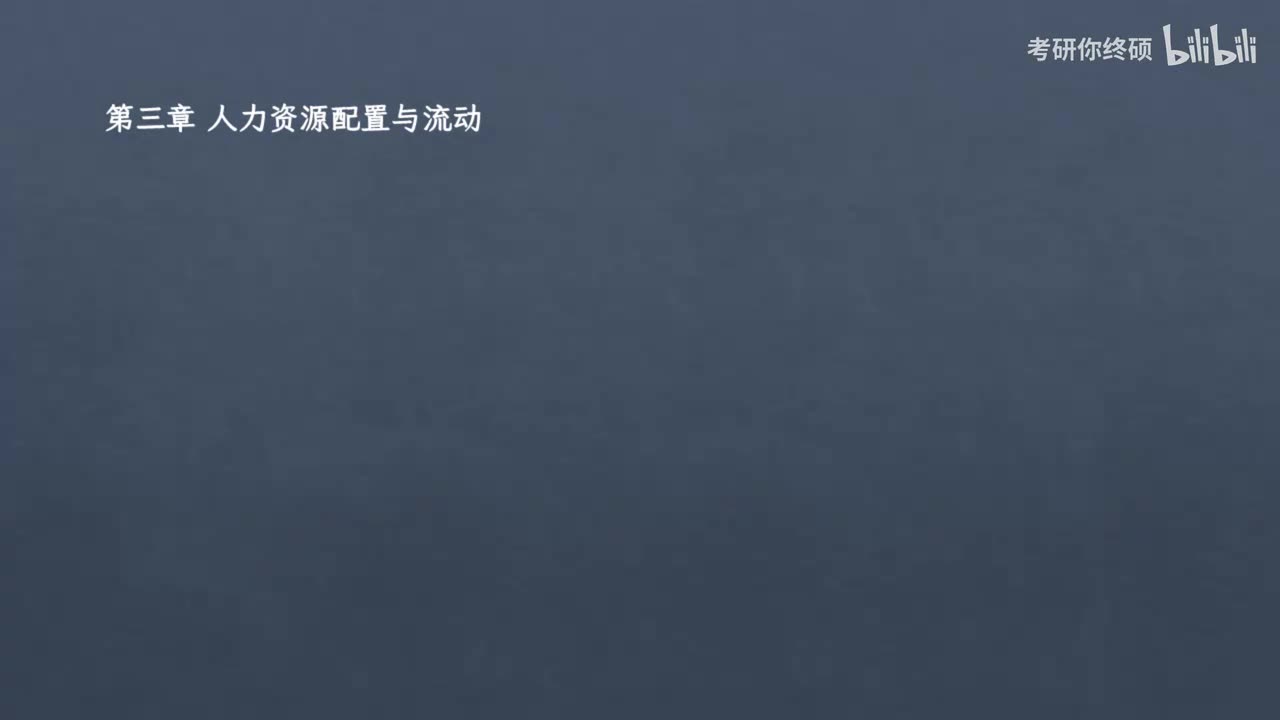 第三篇 人力资源管理-03.第三章 人力资源配置与流动