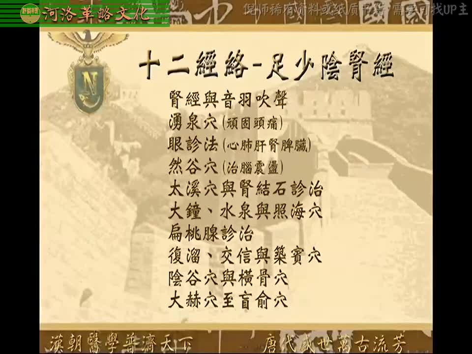 针灸大成05集_19【4.11足少阴肾经】2肾经与音羽吹声