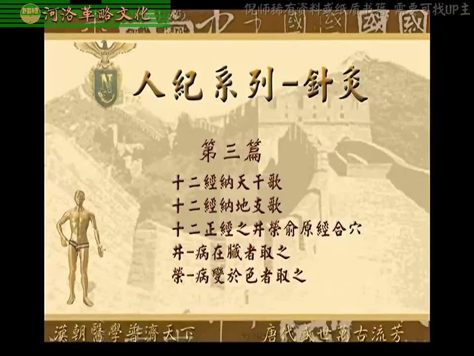 针灸大成01集_07【针灸3章】1十二经纳天干歌+地支歌