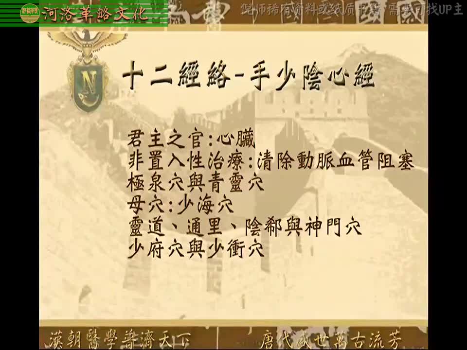 针灸大成04集_05【4.8手少阴心经】1君主之官：心脏+心中有一滴血：心藏神