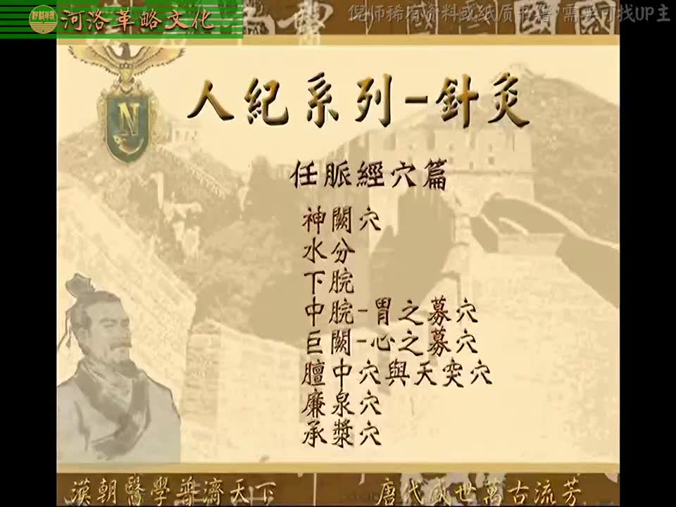 针灸大成02集_01【针灸4章】4神阙穴+水分穴+下脘穴+建里穴+中脘穴+巨阙穴