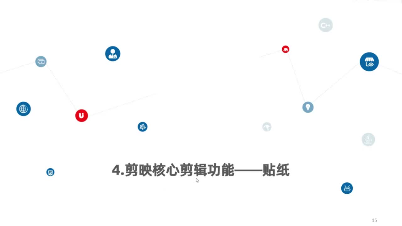 4.剪映核心剪辑功能--贴纸