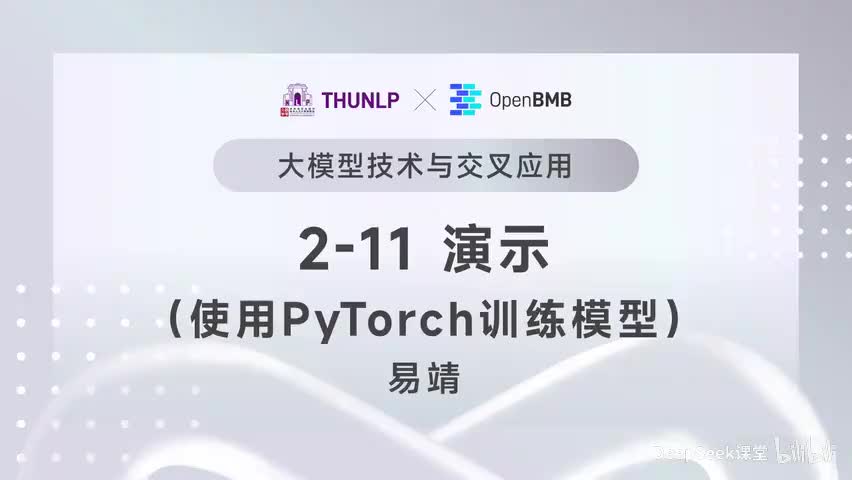 【清华大模型教程】演示：使用PyTorch训练模型