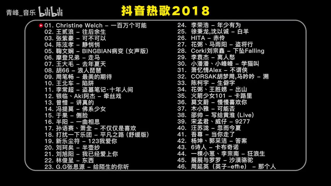 抖音热歌2018 抖音火过的歌曲3小时高音质连播 #抖音2018年度神曲 #华语乐坛2018 #一百万个可能24