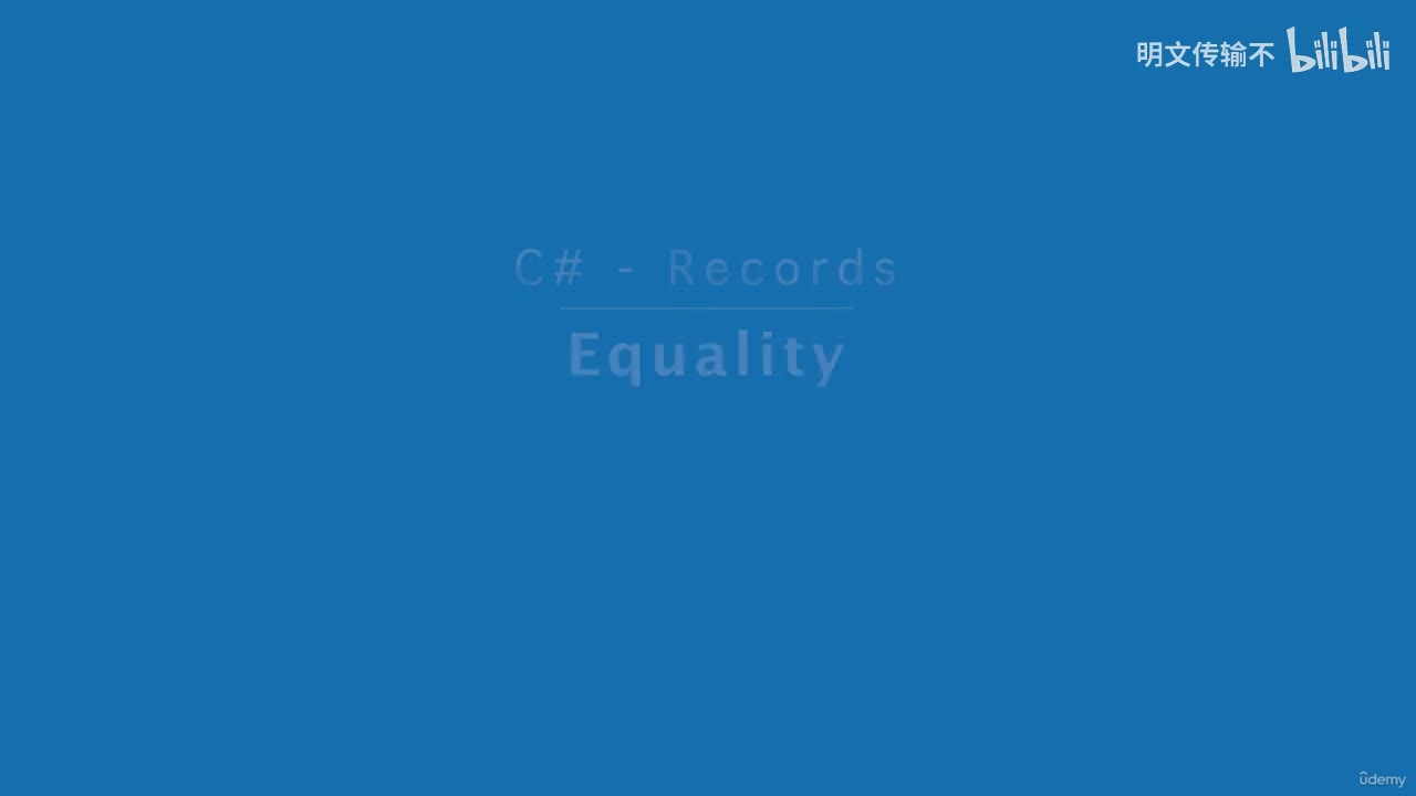 30-26. 记录 - 相等性