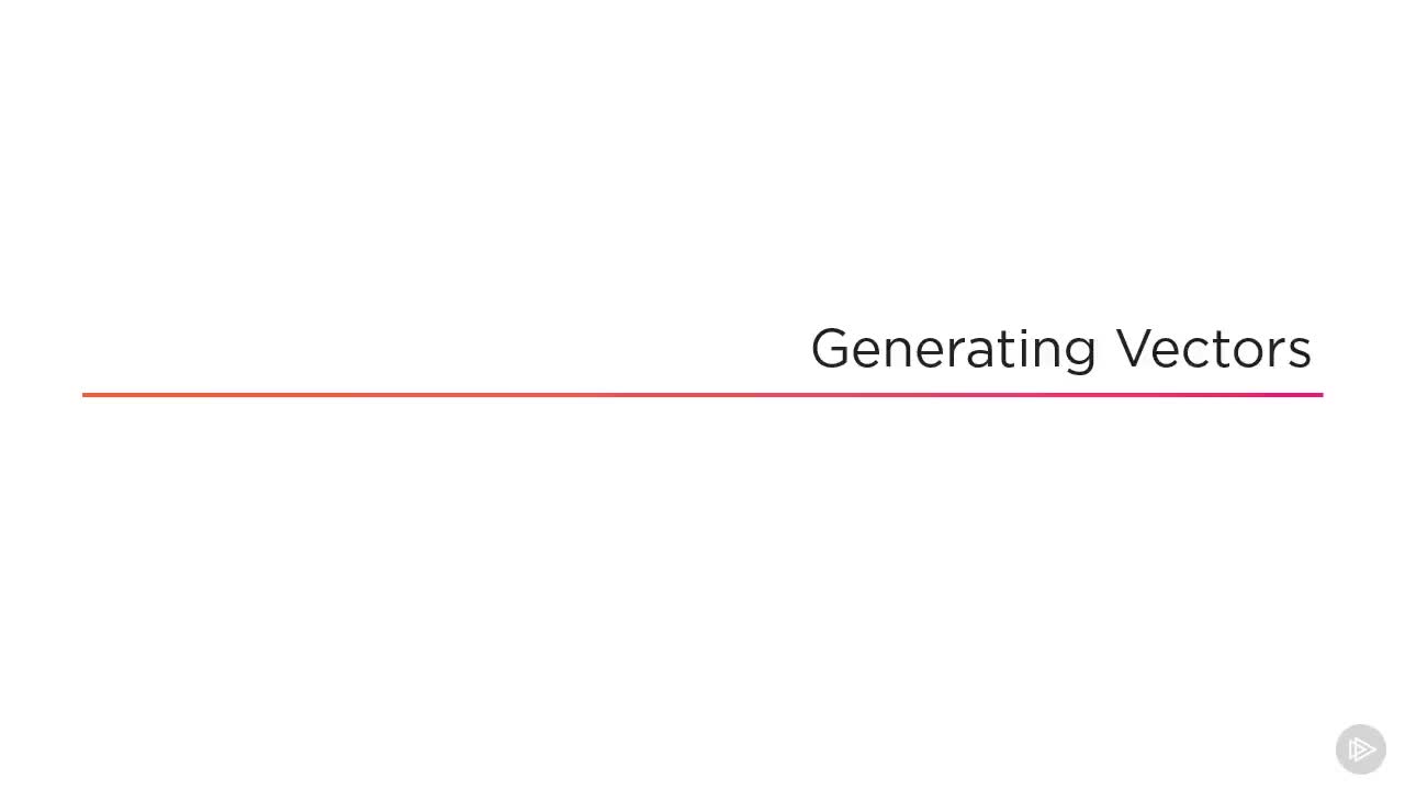 65 - Generating Vectors