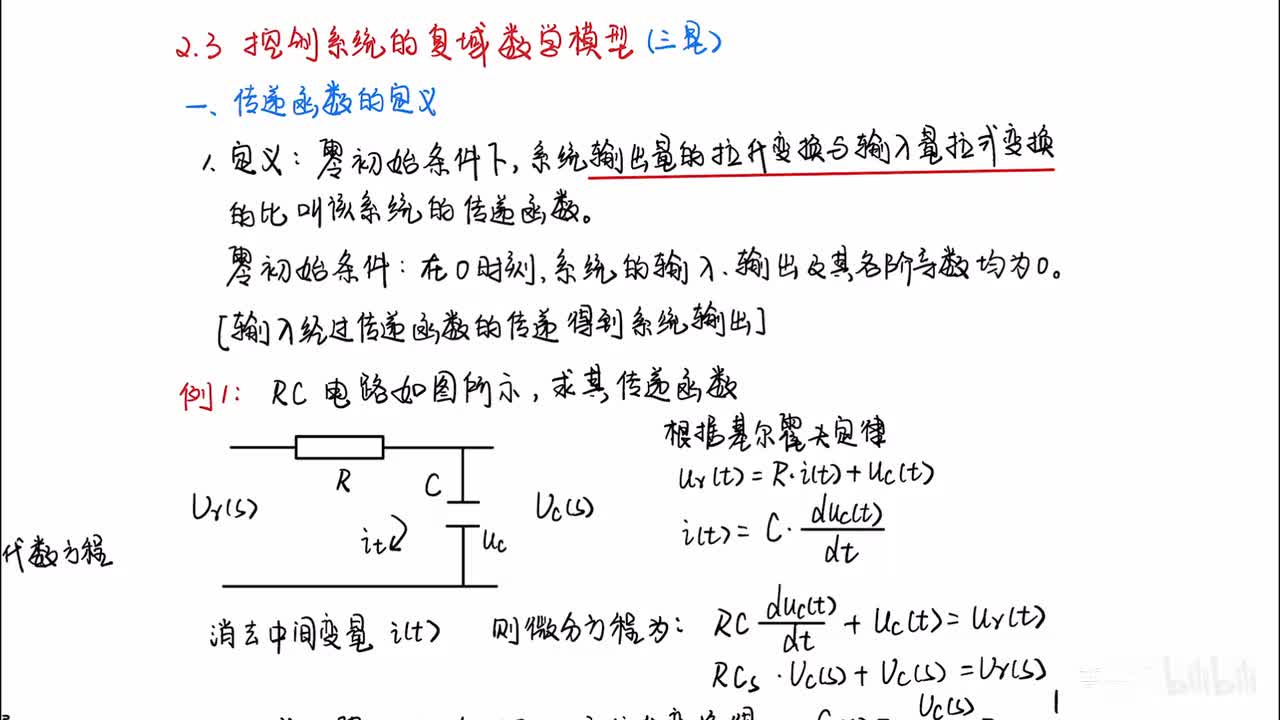 06_2章_3节_1_控制系统的复域数学模型