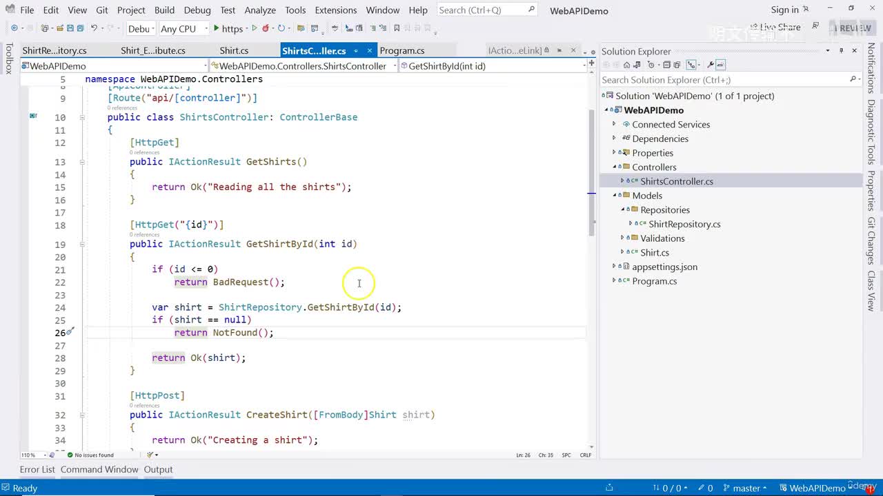 13. 操作过滤器实现模型验证