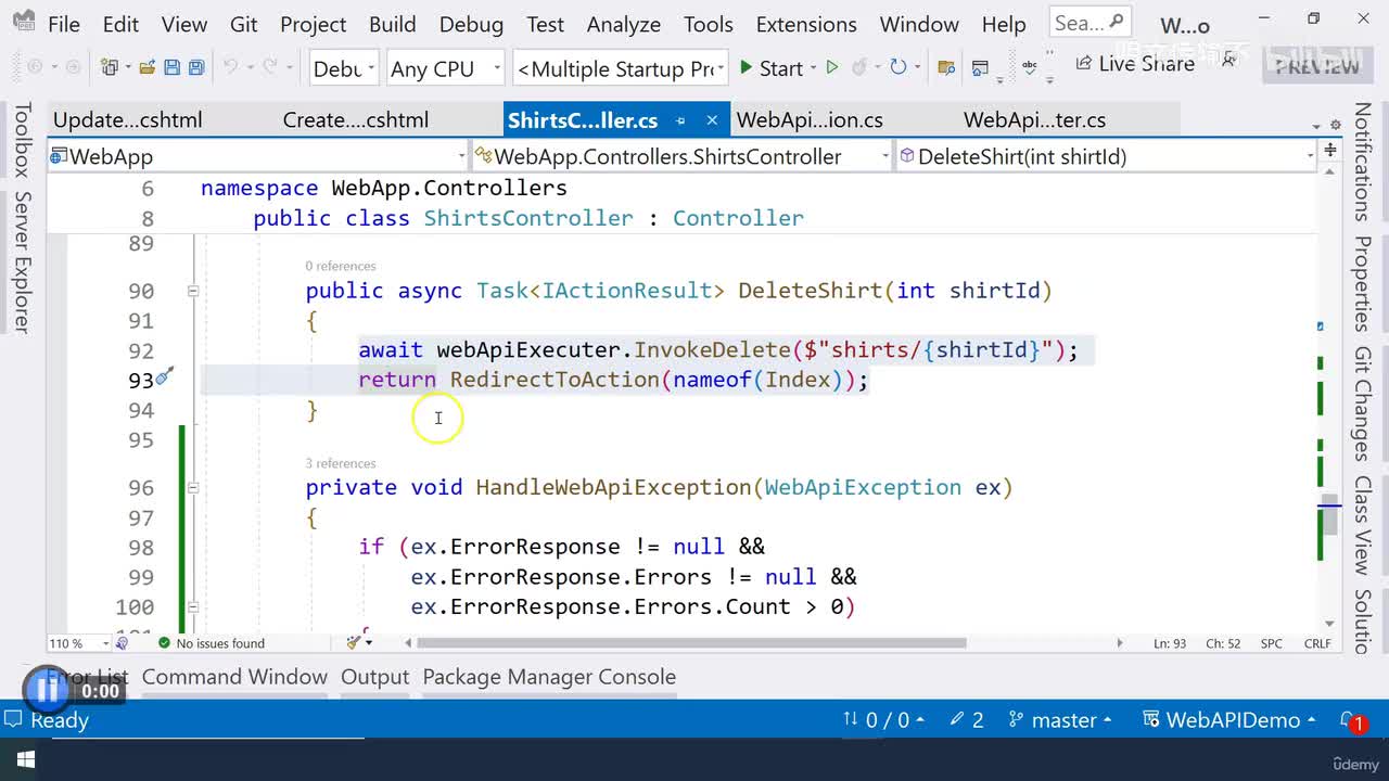 42. 为DeleteShirt显示API错误信息