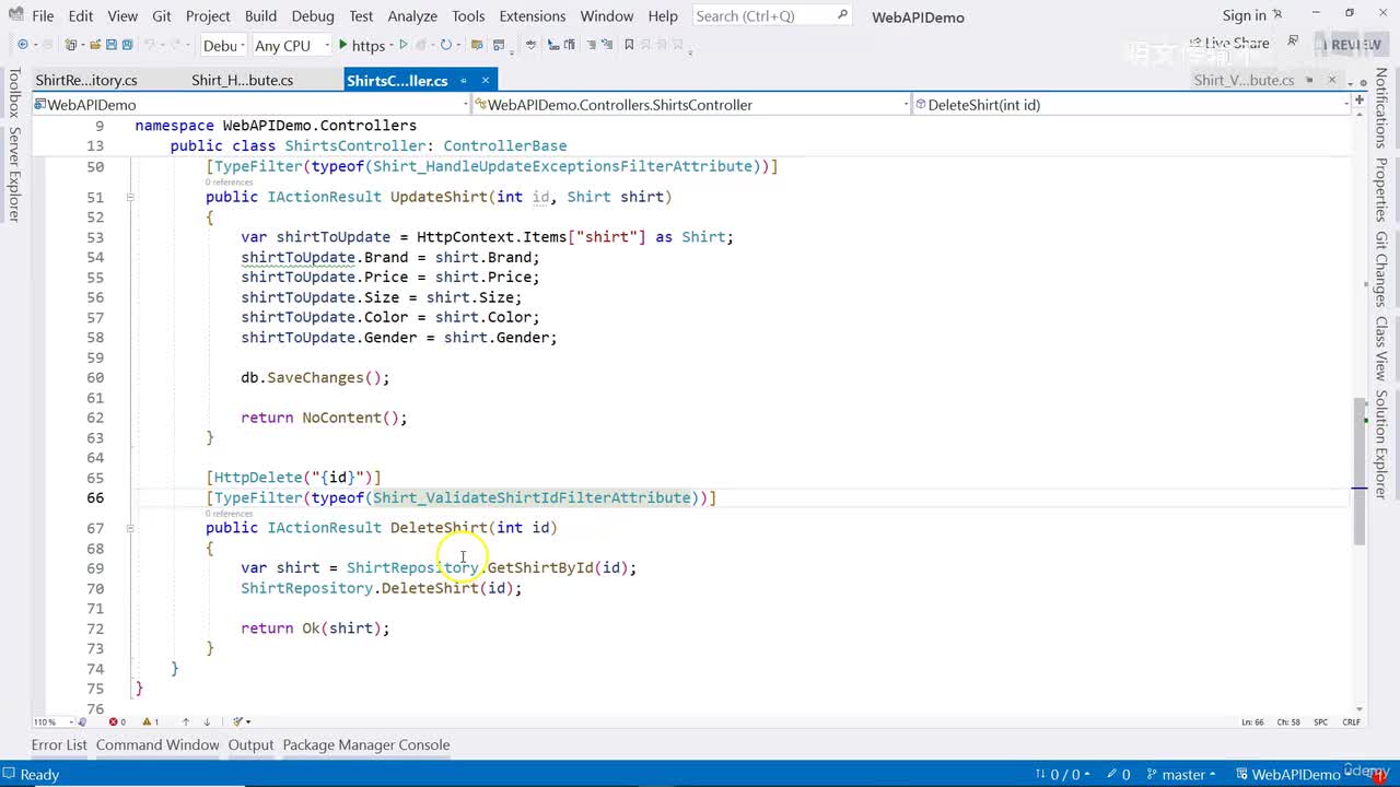 28. 使用EF Core实现Delete端点