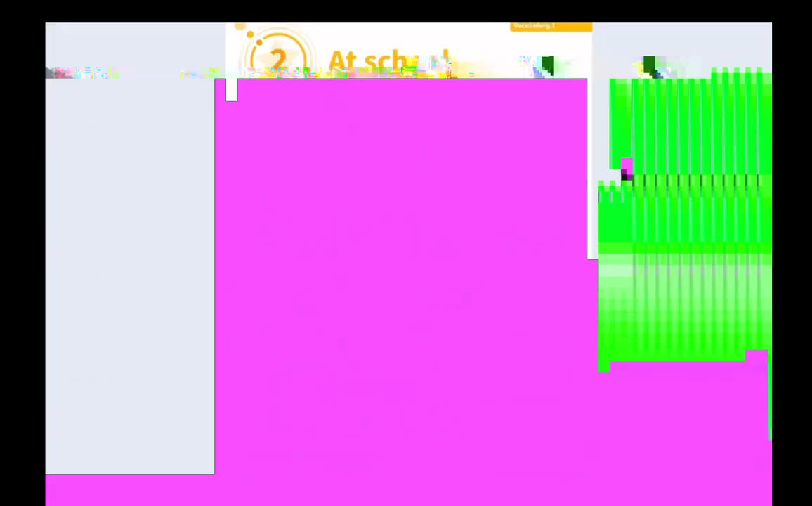 练习册 Unit 2 At school 1