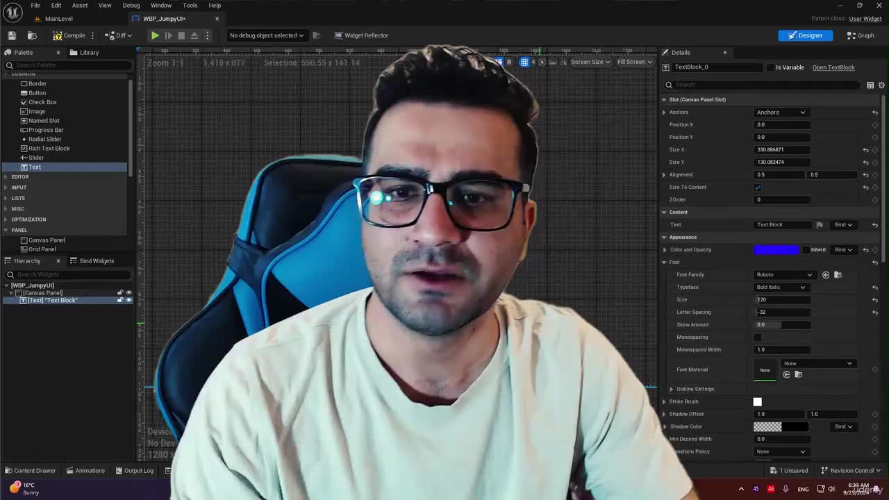 08. Jumpy 52 - Show widget in game