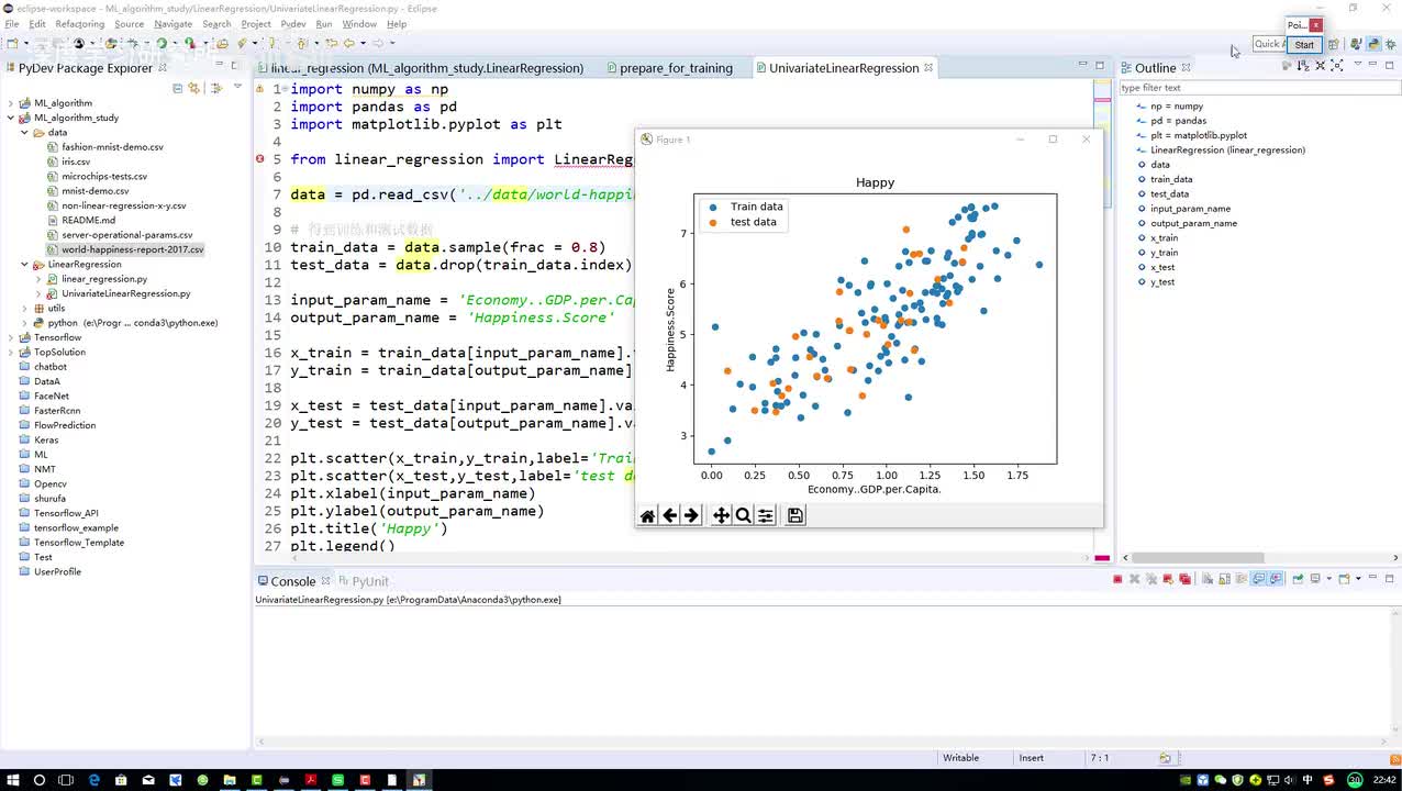 训练线性回归模型