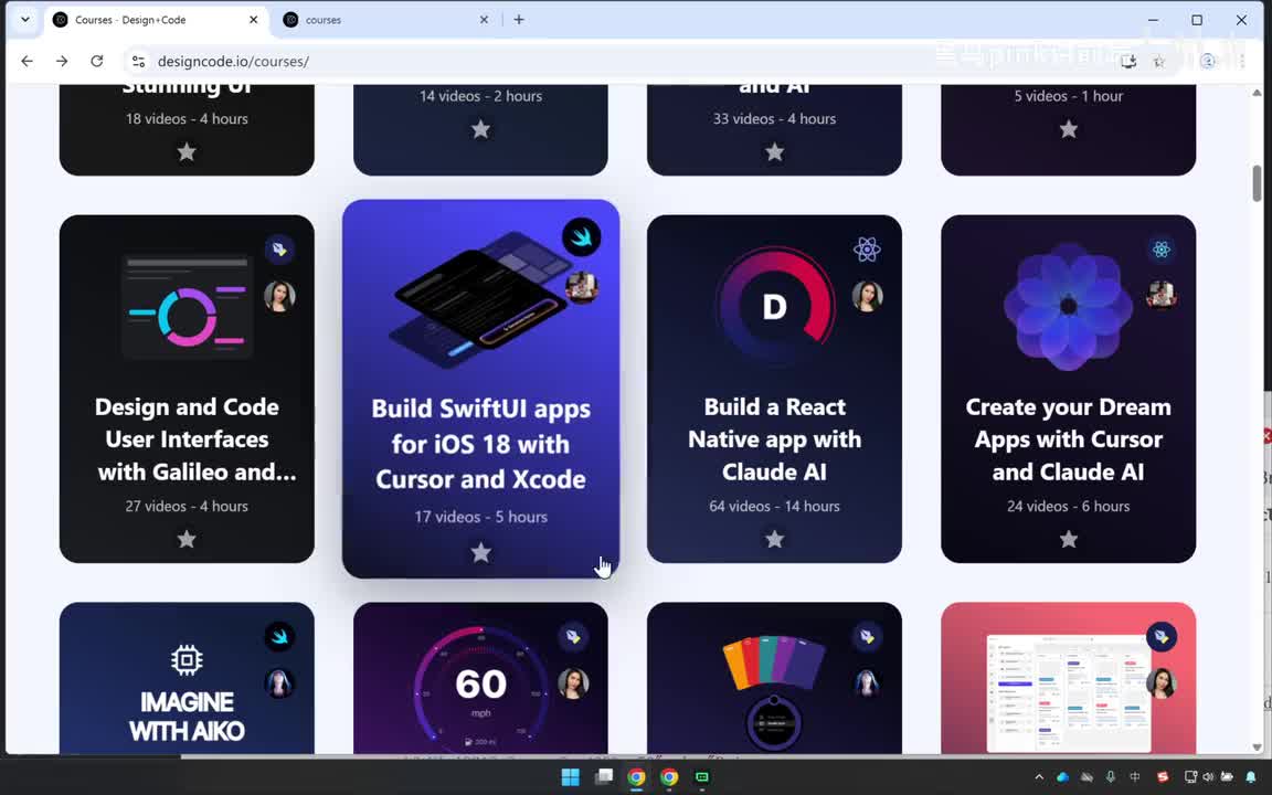 175-designcode响应式项目-课程卡片模块鼠标经过效果