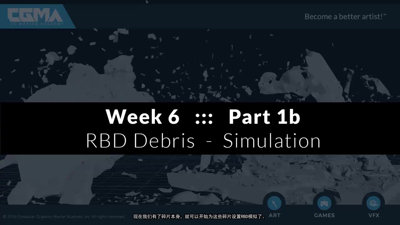 1b RBD Debris Simulation