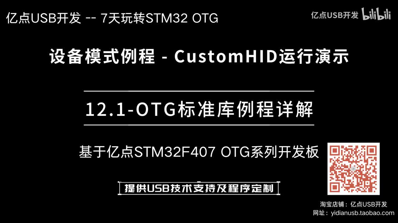 12.1-OTG标准库例程详解--设备模式例程_CustomHID运行演示