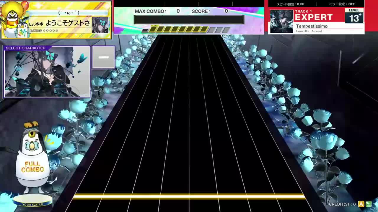 13.9/13.7(V/X-V) Tempestissimo [EXPERT 13+] (譜面確認) [CHUNITHM チュウニズム]