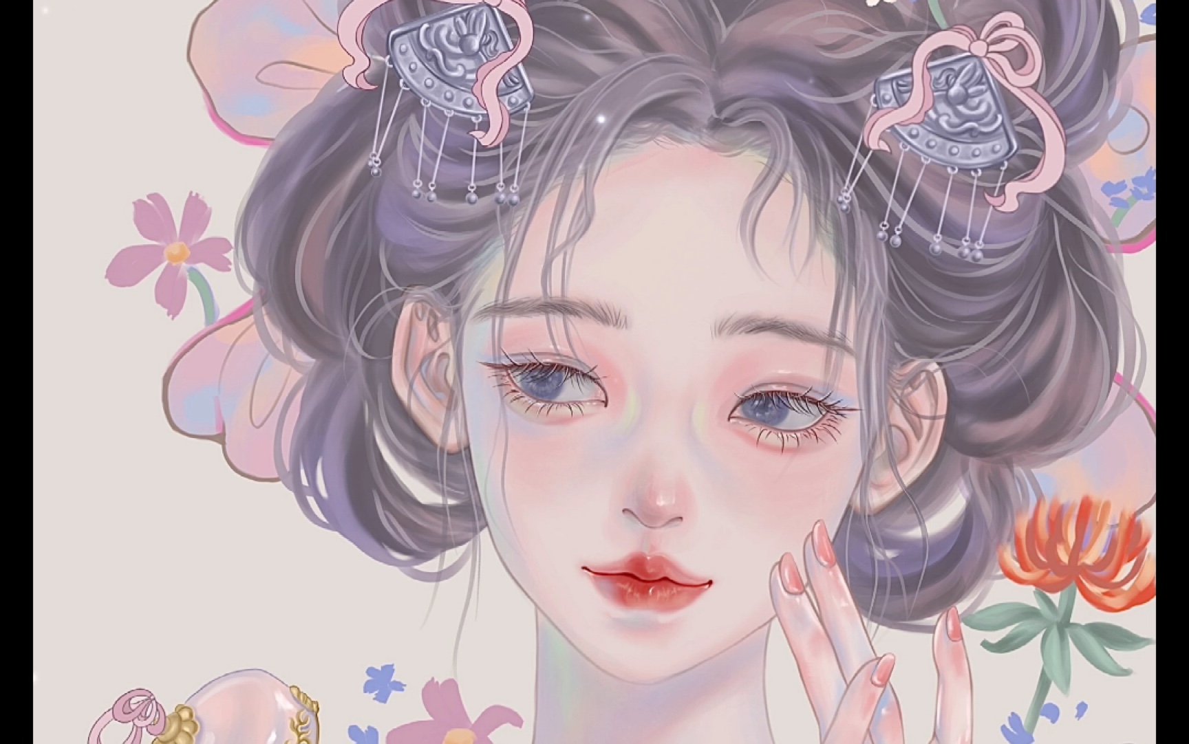 【procreate】临摹gua老师的胭脂妹妹_哔哩哔哩_bilibili