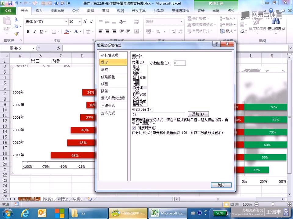 【Excel零基础入门】王佩丰Excel1800分钟视频教程 第22讲 制作甘特图和动态甘特图哔哩哔哩bilibili