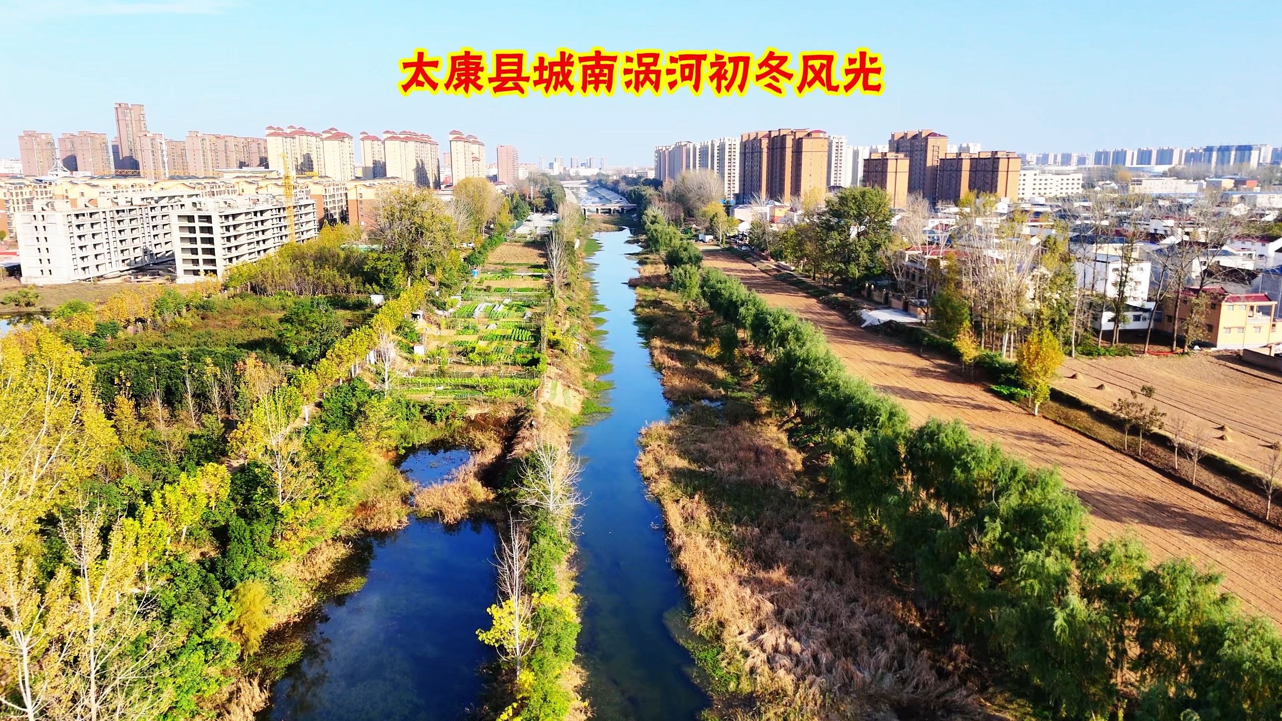 太康县城南涡河初冬风光