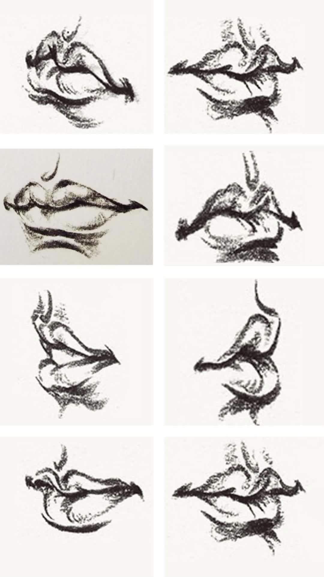 速写人物嘴唇画法图片