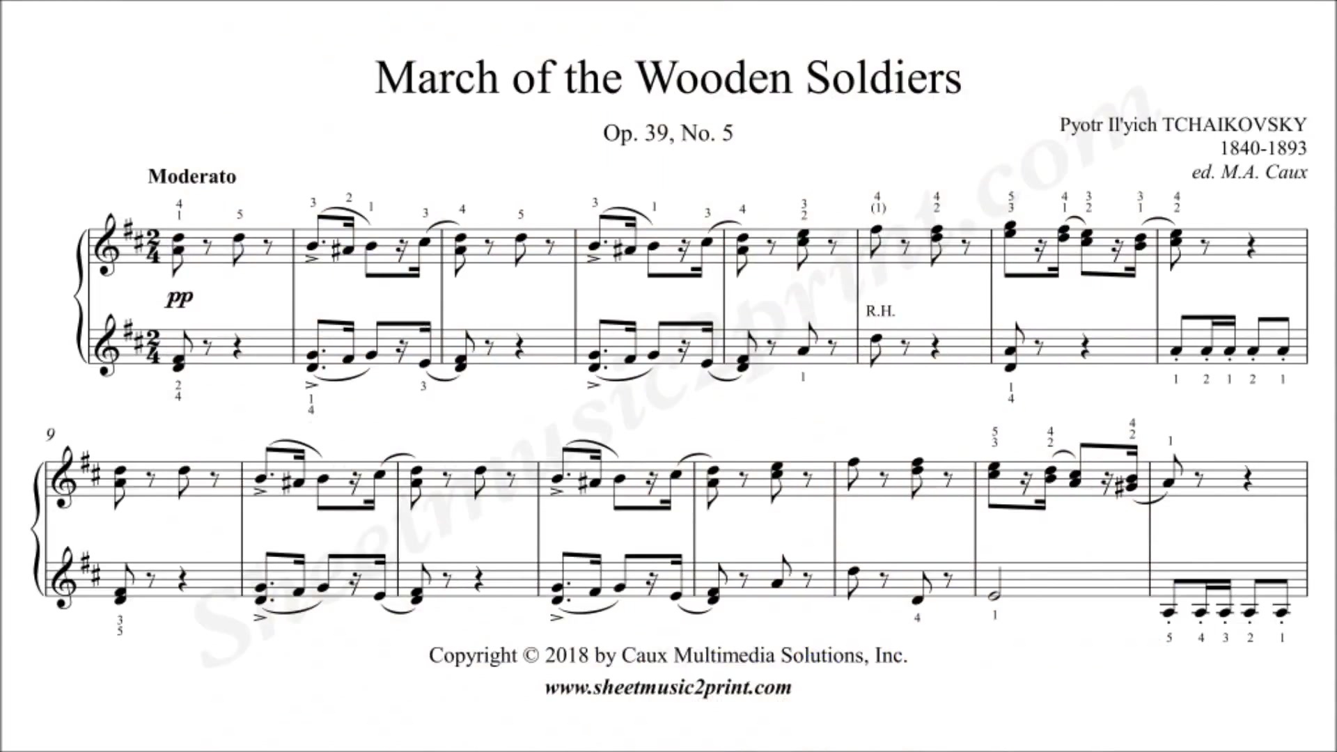 [图]【柴可夫斯基】儿童专辑  March of the Wooden Soldiers Op. 39, No. 5