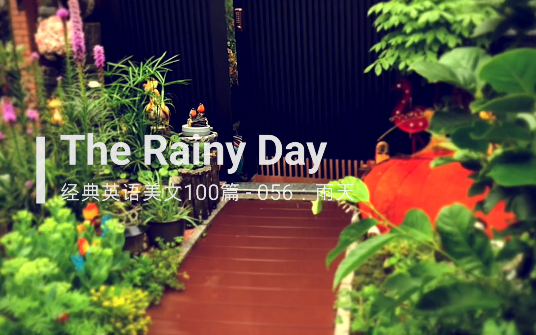 经典英文美文100篇之056:The Rainy Day (雨天)哔哩哔哩bilibili