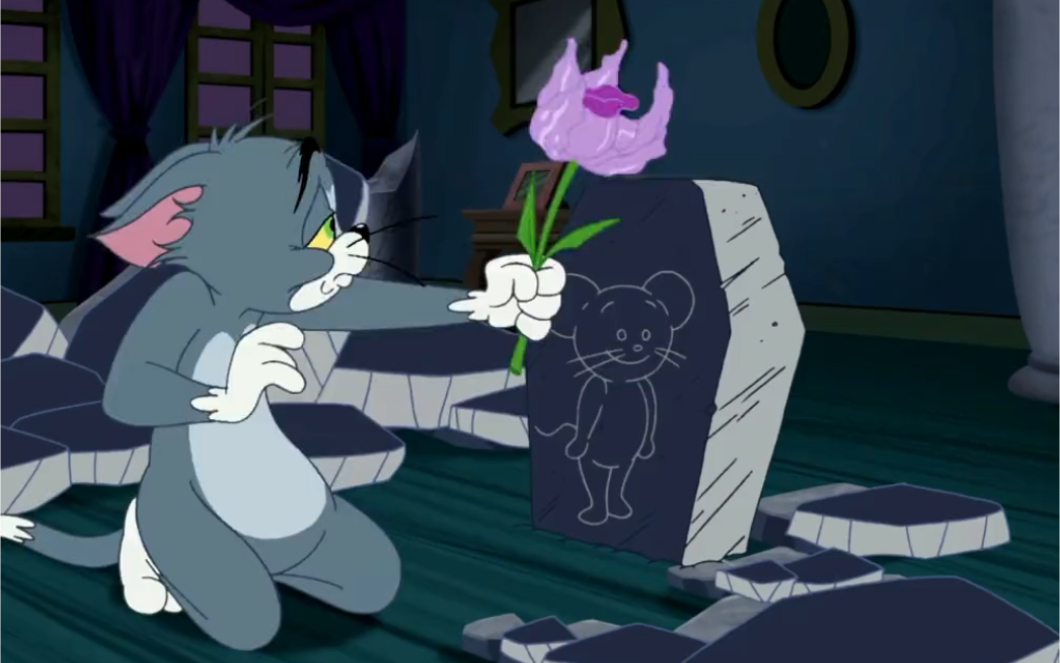 杰瑞去世了,汤姆才知道杰瑞有多么重要,汤姆的世界变得昏暗